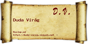 Duda Virág névjegykártya