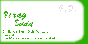 virag duda business card